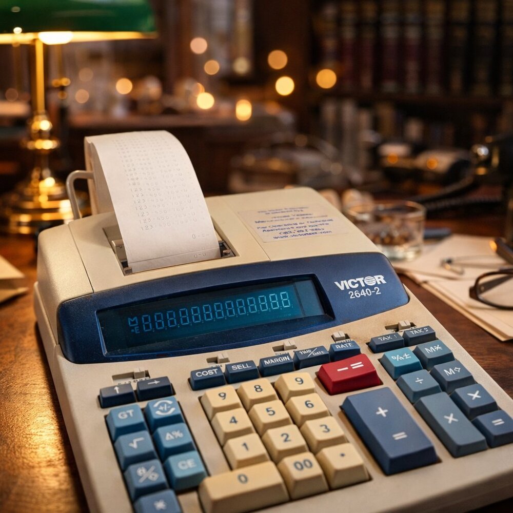 Victor 2640-2 Printing Calculator – Tested & Working – Office Accounting Machine